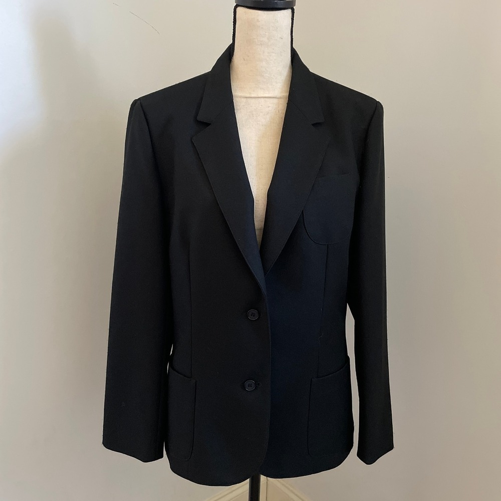 Haberdashery Vintage Black Blazer Womens Size 14 Business Casual Office Wear Vtg